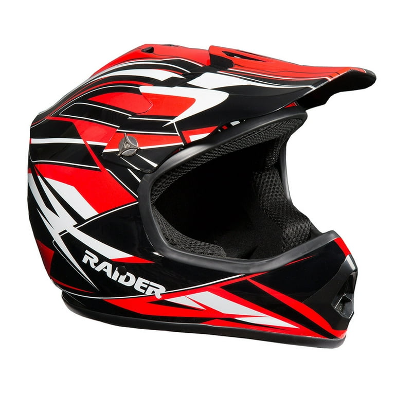 Raider GX3 Motocross ATV Off-Road Youth Helmet- Red - YL