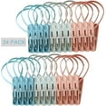 thumbnail image 2 of Pequeño mini clip para ropa con cordón de plástico para 24 piezas, que se utiliza para ropa con líneas lindas y fuertes, clip decorativo para ropa azul verde rosa, 2 of 5