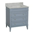 thumbnail image 5 of Eleanor 30" Bathroom Vanity with Powder Blue Cabinet and Carrara Marble Top, 5 of 6