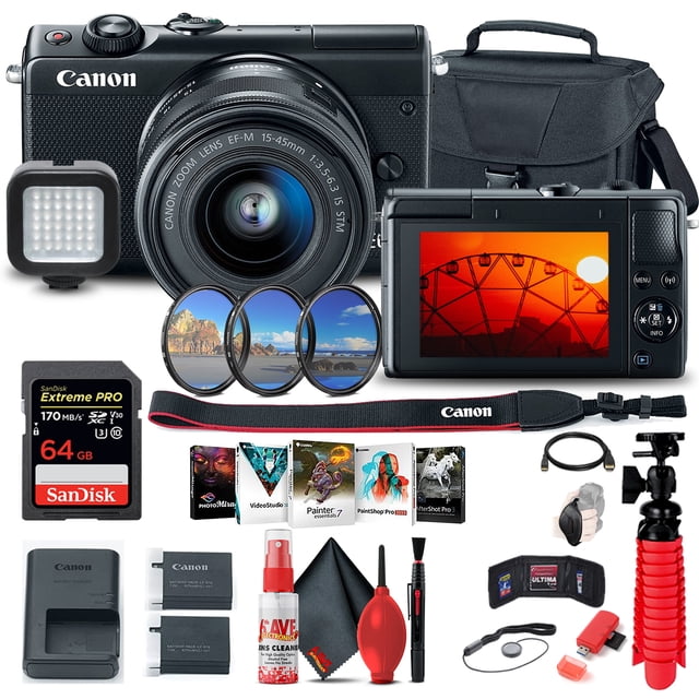 Canon EOS M100 Appareil Photo Numérique Sans Miroir avec Objectif 15-45 mm (2209C011) + Plus