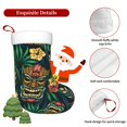 thumbnail image 5 of Salouo Tropical Tribe Mask Print Christmas Stockings,Large Xmas Stocking Set of 1 Holiday and Farmhouse Stocking for Christmas Holiday Party Decoration(17.7*11 Inch), 5 of 7