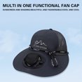 thumbnail image 4 of Penkiiy Summer New Breathable Mesh Hat, Solar Charging Fan Hat Sun Protection Hat Mens Baseball Cap with Solar Fan, Summer UV Protection Wide Brim Sun Hat Mesh Beach Hats, Solar Powered, 4 of 4