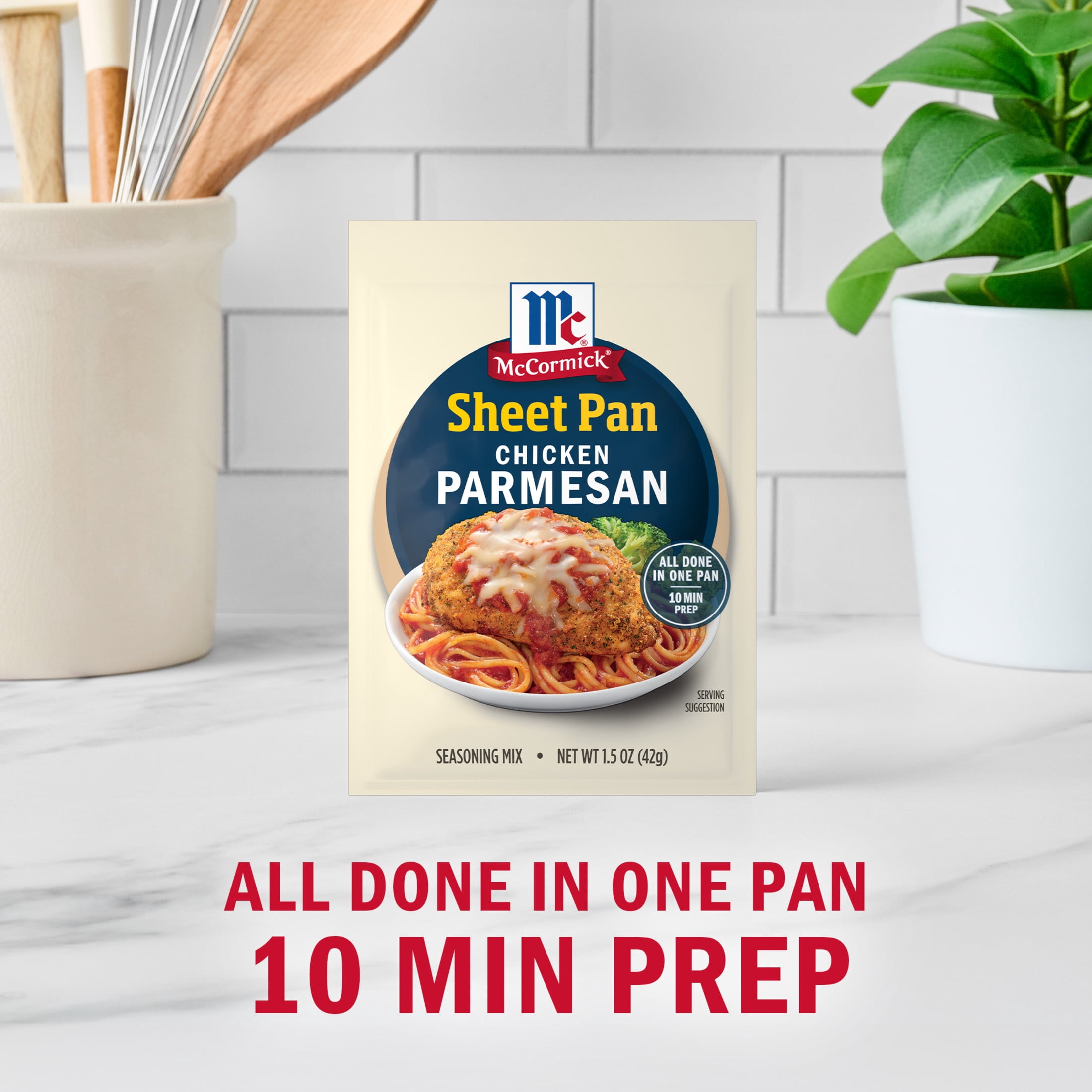 (3 pack) McCormick Chicken Parmesan One Sheet Pan Seasoning Mix, 1.5 oz Packet