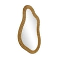 thumbnail image 6 of DecMode 28" x 52" Brown Handmade Woven Oval Abstract Wall Mirror, 6 of 9