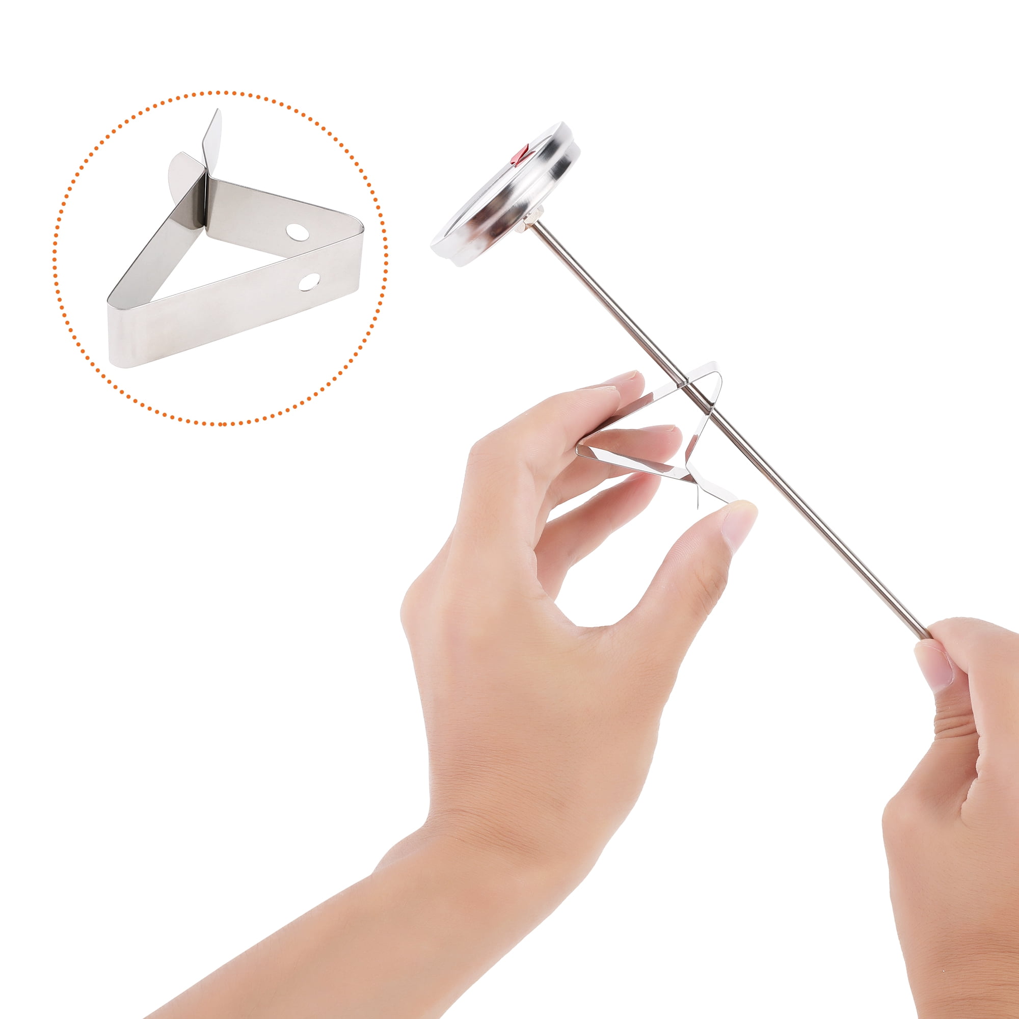 Unique Bargains Waterproof Cooking Thermometer for Home and Kitchen Silver 9 Inch