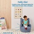 thumbnail image 3 of ECR4Kids Teddy Bear Sherpa Toddler Chair, 14in Seat Height, Furniture, Peacock Blue, 3 of 9