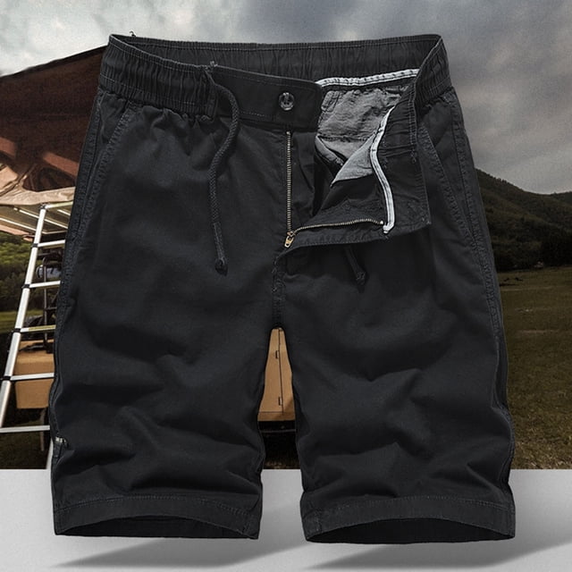 pstuiky Pantalones cortos para hombre, Pantalones cortos deportivos de verano para hombre, de color liso, informales, cargo Pantalones cortos de golf