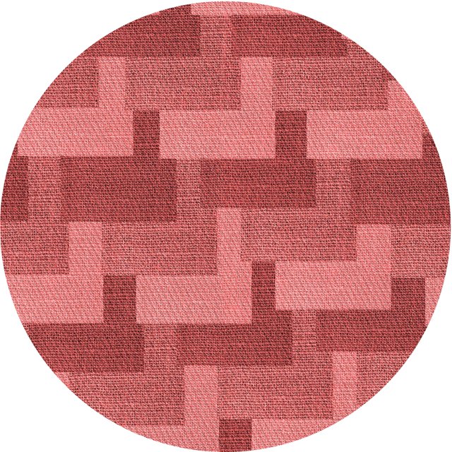 Ahgly Company Tapis d'Intérieur Lavables en Machine, Ronds, Rouges de Transition, Ronds de 8'