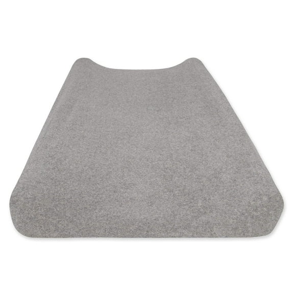 Burt's Bees Baby Organic Cotton Knit Terry Changing Pad Cover in Heather Grey