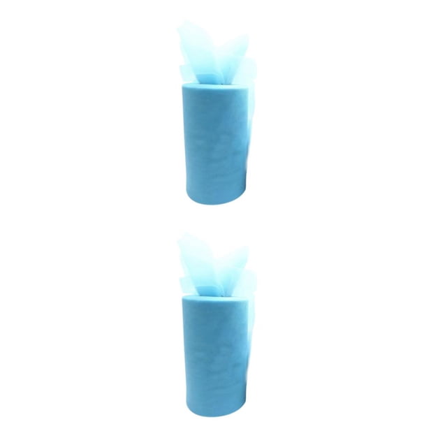 kurtrusly Tulle Rolls For DIY Crafts And Home Décor Soft And Comfortable Tulle Roll Spool sky blue 2Set