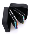 thumbnail image 4 of Double-Ended Art Marker Carrying Case Organizer for Lipsticks-40 Slots Canvas Zippered Markers Storage, 4 of 5