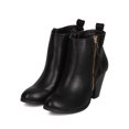thumbnail image 5 of Nature Breeze Saddle-05 Women Leatherette Tasseled Zipper Chunky Heel Bootie, 5 of 5