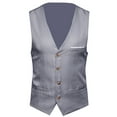 thumbnail image 1 of Kmxyo Plus Size Formal Men Solid Color Suit Vest Single Breasted Business Waistcoat, 1 of 8