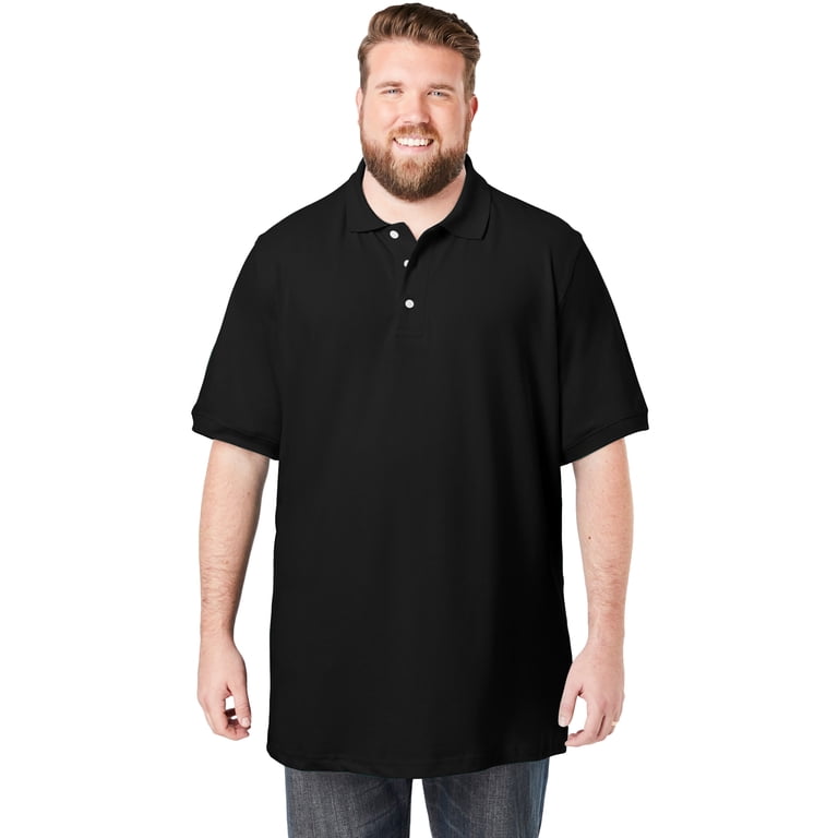 Kingsize Men's Big & Tall Cotton Polo Shirt, Longer Length photo 1