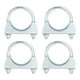 thumbnail image 1 of Paquete de 4 abrazaderas en U para silenciador Uxcell para diámetro de 51mm(2"), abrazadera de tubo de escape en forma de U, abrazaderas en U tipo silla para conexión de tubos, 1 of 6