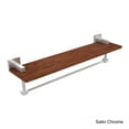 thumbnail image 5 of Montero Collection Solid IPE Ironwood Shelf with Integrated Towel Bar - Satin Brass / 22 Inch, 5 of 5