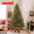 thumbnail image 3 of Costway Árbol de Navidad artificial de 240 cm con 1226 puntas de ramas 410 luces LED de color blanco cálido, 3 of 4