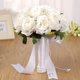 thumbnail image 2 of Guardurnaity Ramo de satén de boda con cinta de perlas Decoración nupcial Dama de honor artificial con flores para propuesta Fiesta de celebración Ropa, zapatos y accesorios Miscelánea Guardurnaity HA3349-00B, 2 of 6