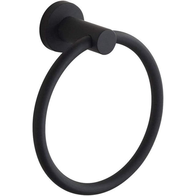 BGL Anneau Porte-Serviette en Acier Inoxydable 304 Rond Simple Support Circulaire Noir