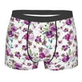 thumbnail image 5 of Uemuo Violets Flowers Pattern Men's Boxer Briefs,Trunk Anti-Chafing,Comfortable, Durable, and Stylish Underwear-Large, 5 of 9
