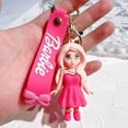 thumbnail image 1 of Llaveros de Barbie de dibujos animados para mujer, lindo rosa, amor, corazón, muñeca, figura, bolso, colgante, accesorios para llaves de coche, joyería, juguete, regalos, 1 of 4