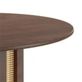 thumbnail image 2 of Pemberly Row Modern Round Dining Table with Cane Base in Walnut, 2 of 5