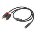 thumbnail image 1 of 2x Conector Hembra de Audio Estéreo de 3,5 Mm a 2 Conectores Macho RCA Negro 3635F-04 2 piezas, 1 of 8