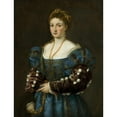 thumbnail image 2 of Titian 19x24 Gold Ornate Framed and Double Matted Museum Art Print Titled - Portrait of a Lady (La Bella) (1536-1538), 2 of 4