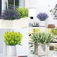 thumbnail image 5 of 8PCS Artificial Flowers Outdoor UV Resistant No Fade Lavender Fake Flowers, Faux Plastic Shrubs Greenery for Hanging Plants Garden Porch Window Box Home Wedding Décor, 5 of 7