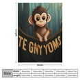 thumbnail image 4 of Nawypu Monkey Blanket for Teens - Throw Size - Warm Fuzzy Comfort Blanket Gift for Christmas - Black Cute Throw Blanket for Bed, Sofa, Work, 4 of 6