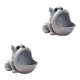 thumbnail image 4 of Decoración de pasillo Bewildely Reloj de Inodoro Forma de Animal Adorable Gris Tipo 1 2Conjunto, 4 of 6