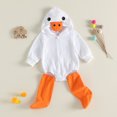 thumbnail image 6 of RUINIXCW Newborn Baby Boy Girl Halloween Duck Costume Infant Spring Fall Winter Animal Cosplay Outfit Long Sleeve Hooded Zipper Romper Stockings Set, 6 of 10