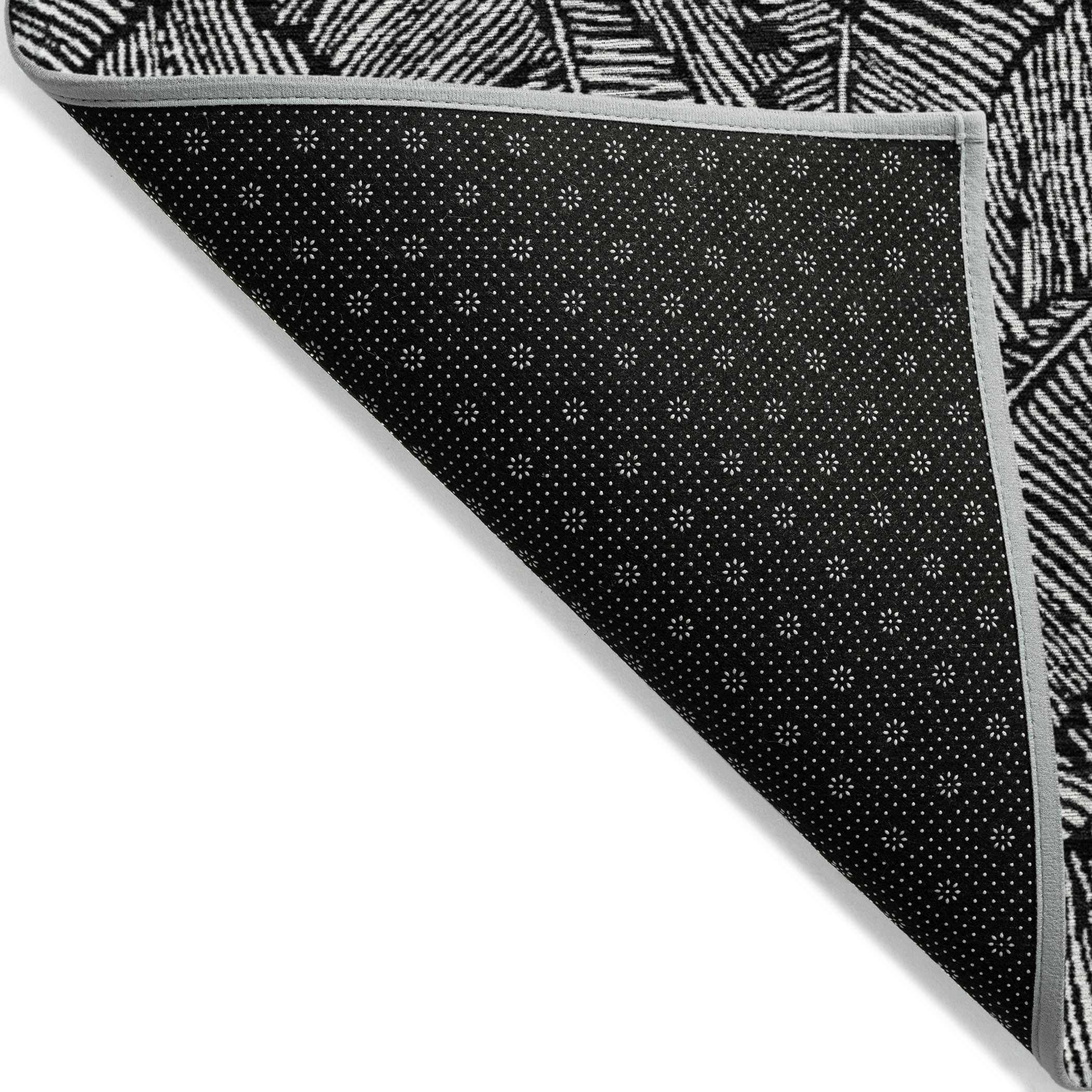 Addison Rugs Chantille Indoor/Outdoor Transitional Floral Black Washable Rectangle Rug, 9' x 12'