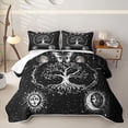 thumbnail image 2 of Erosebridal Tree Of Life Quilt Full,Bohemian Moon Sun Full Bedspread Sets For Girls,3 Pieces, 2 of 7