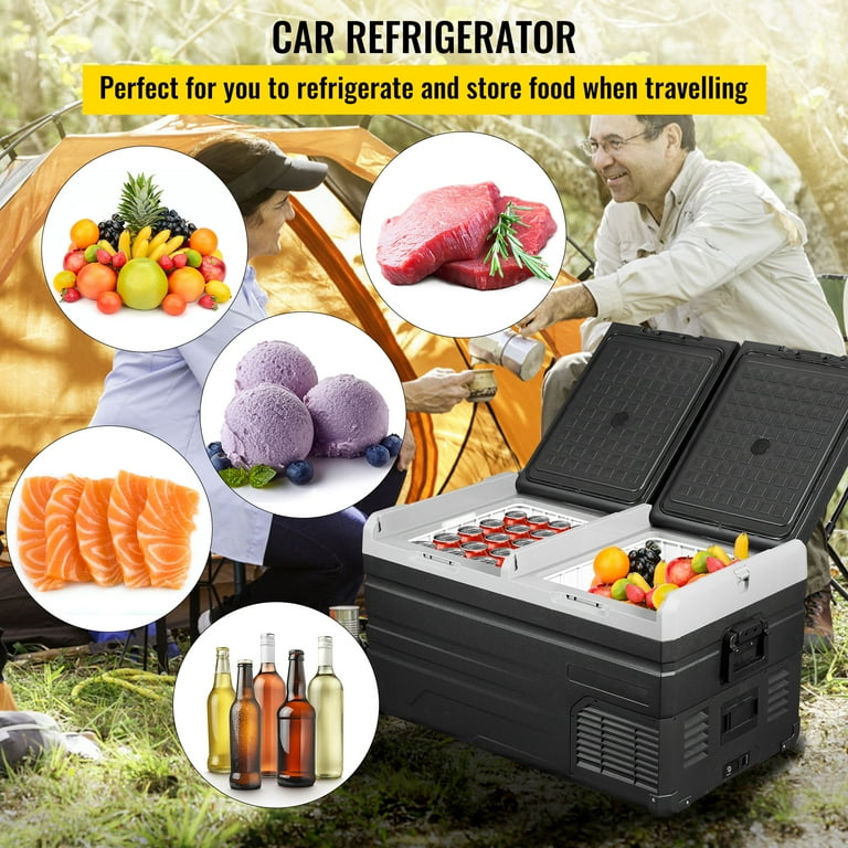 VEVOR 12 Volt Car Refrigerator Portable Freezer 16Qt Truck RV Fridge APP  Control
