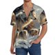 thumbnail image 1 of Fotbe Wolf Family Winter Wonderland Camisa Estampada de Manga Corta para Hombre, Casual de Verano, Estilo Playero, Sin Arrugas-4X-Large, 1 of 5