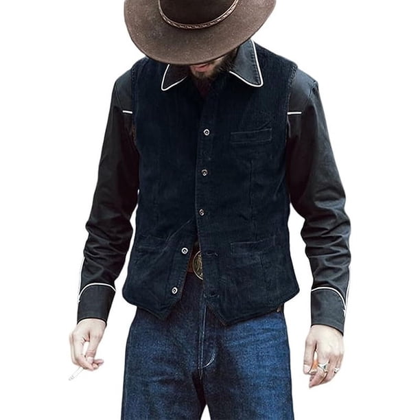 Traje de hombre, chaleco casual, chaleco con cuello en V, vestido formal informal ajustado para negocios, estilo retro