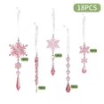 thumbnail image 2 of 18 Pcs Snowflake Ornaments for Christmas Tree, Acrylic Snowflake Christmas Tree Decorations Party Favor (5 Styles, Shatterproof, Multi-Use), 2 of 5
