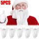 thumbnail image 2 of Barba simulada de Navidad, barba blanca de Papá Noel, accesorios de cosplay de Navidad, barba artificial para el hogar, suministros de decoración de fiesta de bricolaje, 2 of 5