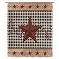 thumbnail image 2 of Red Texas Star Farmhouse Sheer Curtains 108 Inches Extra Long, Black Plaid Berry Country Light Filering Curtains, Privacy Drapes Simi Floor to Veiling Curtain for Living Room Bedroom Window Treatment, 2 of 9