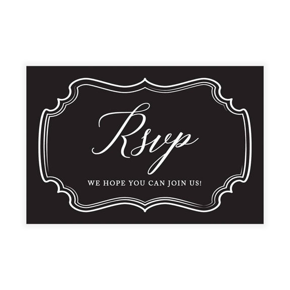 Koyal Wholesale 56-Pk RSVP Postcards for Wedding Art Deco Cardstock Response Reply Cards, "4 x 6"