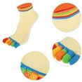 thumbnail image 2 of Yellow Yoga Rainbow Toe Socks (Adult Medium - Women's Shoe Sizes 5-10), 2 of 3