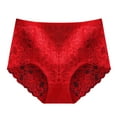 thumbnail image 4 of TAIAOJING Womens Briefs Mid High Waist Sexy Lace Panties Seamless Brief Briefs, 3 Pack, 4 of 4