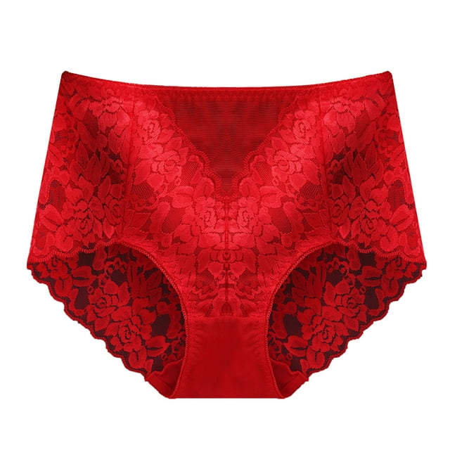 Yammkia Culottes pour Femmes Sans Coutures, Culottes Invisibles Échancrées, sous-Vêtements à Couvrance Minimale pour Femmes (Rouge,G)