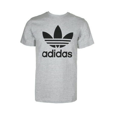 Adidas Men's Short-Sleeve Trefoil Logo Graphic T-Shirt Heather Grey M