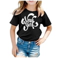 thumbnail image 1 of TZEWGL Tops For Toddler Graphic Printed Short Sleeved Crewneck Clothing For Kids size 5-6T, 1 of 4