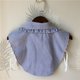 thumbnail image 5 of Blusa de media camisa desmontable Peter Pan falso colres cuello falso Camiseta a rayas Sunnimix  Collar falso de algodón para mujer, 5 of 7