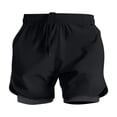 thumbnail image 2 of Ceisia Men's Slim Double-layer Professional Gift Sports Quick-dry Shorts Breathable Reflective Strip Multi-Color, 2 of 8