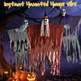 thumbnail image 4 of AGCAN 3 Pack Hanging Skeleton Decorations, Articulated Arms with Hanging Ropes, Scary Halloween Haunted House Prop for Indoor Outdoor Yard Porch, 4 of 7