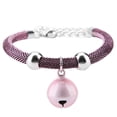 thumbnail image 1 of Collar de nailon estilo japonés para mascotas, accesorio para gatos, cascabel con cadena extensible (rosa), 1 of 14